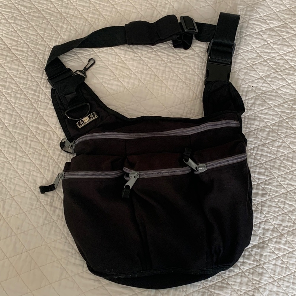 Black Messenger diaper bag